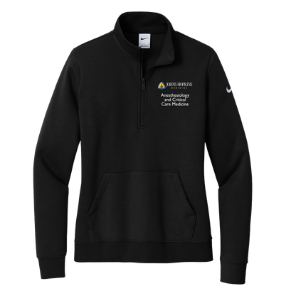 Womens Nike Club Fleece Sleeve Swoosh 1/2 Zip