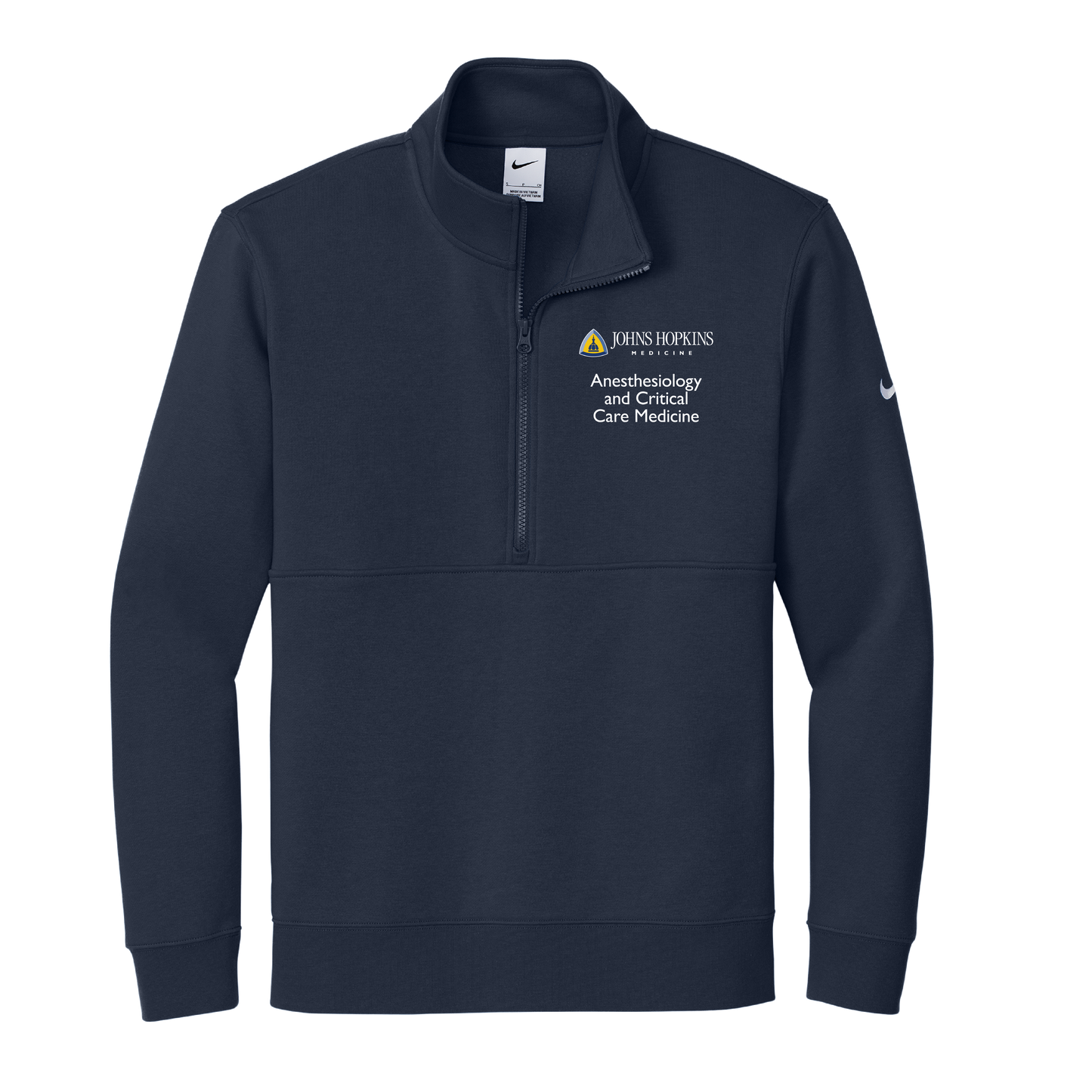 Mens Nike Club Fleece Sleeve Swoosh 1/2 Zip